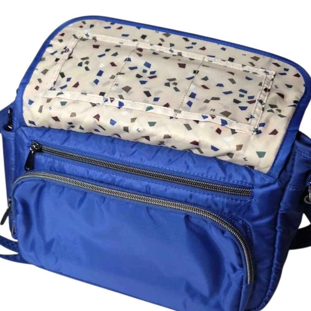 NWT: LUG WINGS SE CROSSBODY BAG - COBALT BLUE & insulated pouch inside - Picture 3 of 10